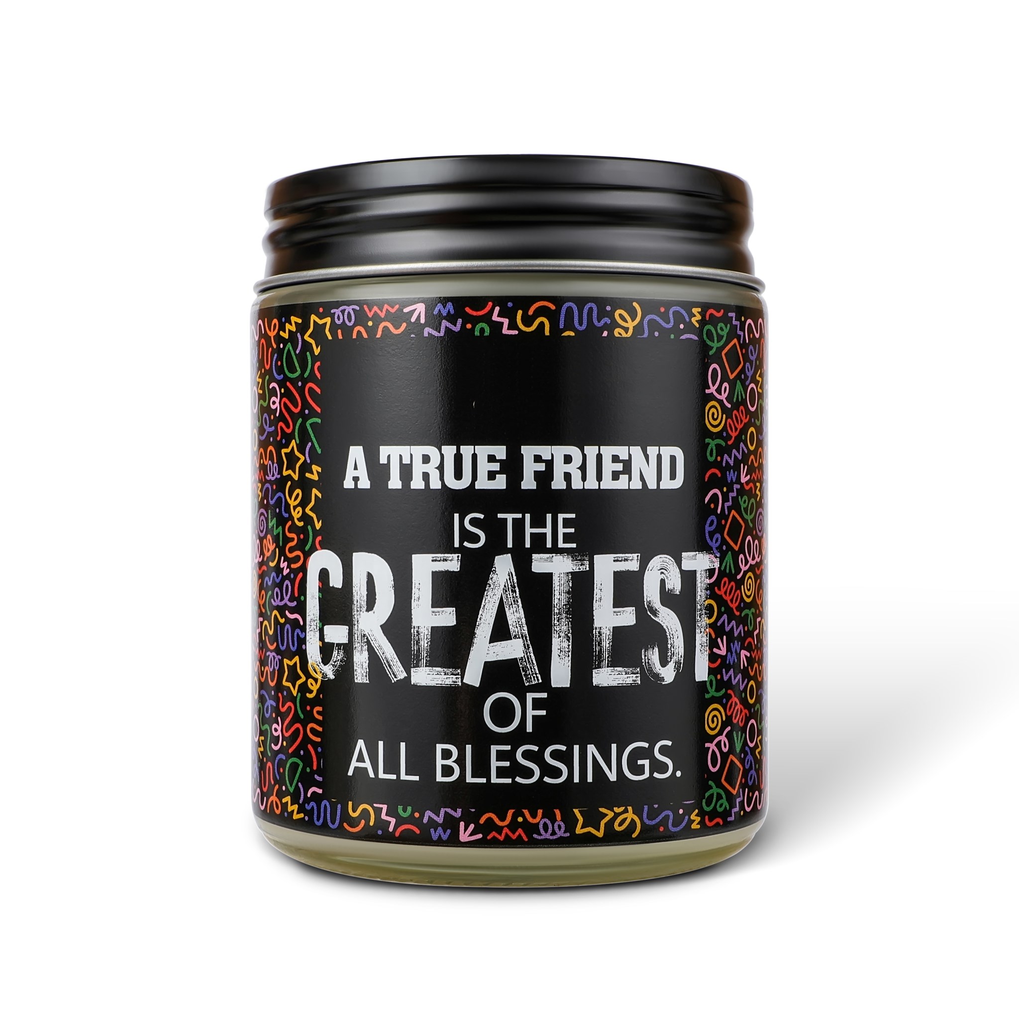 Picture of Best Friend Candle | Friend Gifts for Women, Scented Candle Funny Birthday Gifts for Women Men, Christmas Friendship Gifts - Sandalwood & Jasmine Scented Candles Gifts